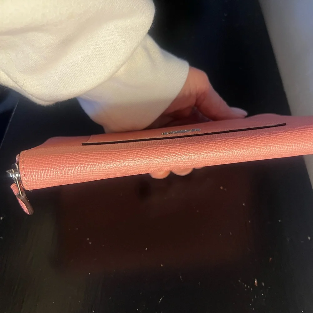 Coach Pink Zip-Around Leather Wallet - Picture 5 of 7
